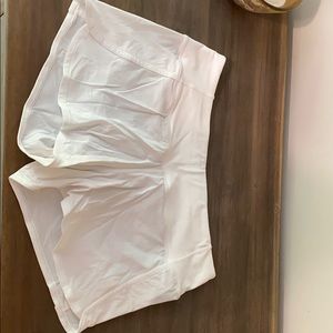 White lululemon speed shorts. Size 6